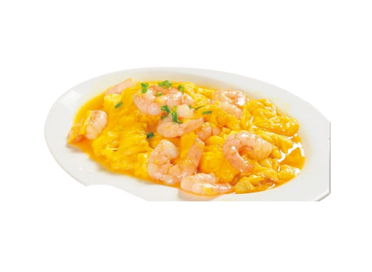E4 Fried Egg with Prawns 滑炒虾仁蛋